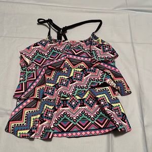 multi colored, swimsuit from justice, 3/4 way down (top only)